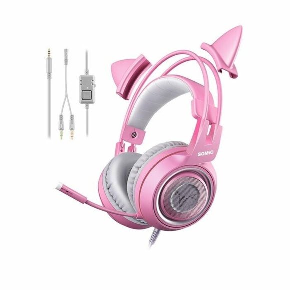 SOMIC Other - SOMIC G951s Pink Stereo Gaming Headset with Mic for PS4,Xbox,PC,Mobile Phone,3.5